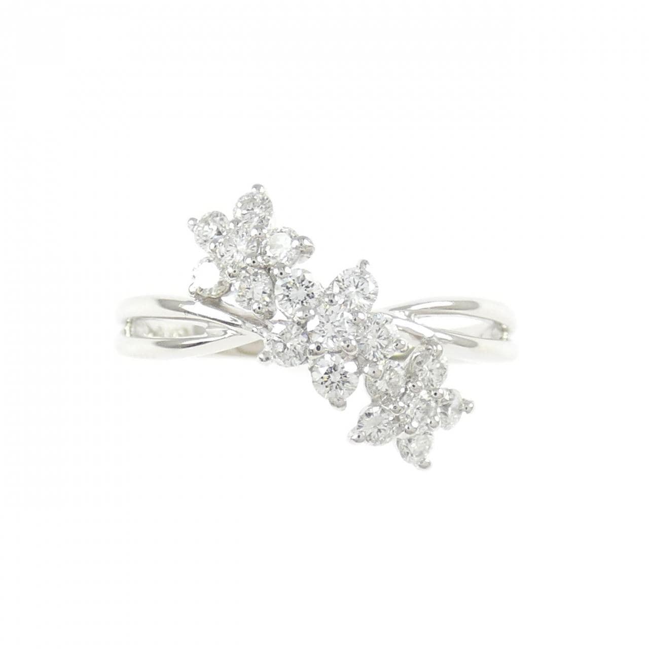 PT900 フラワー ダイヤモンド リング 0.43CT