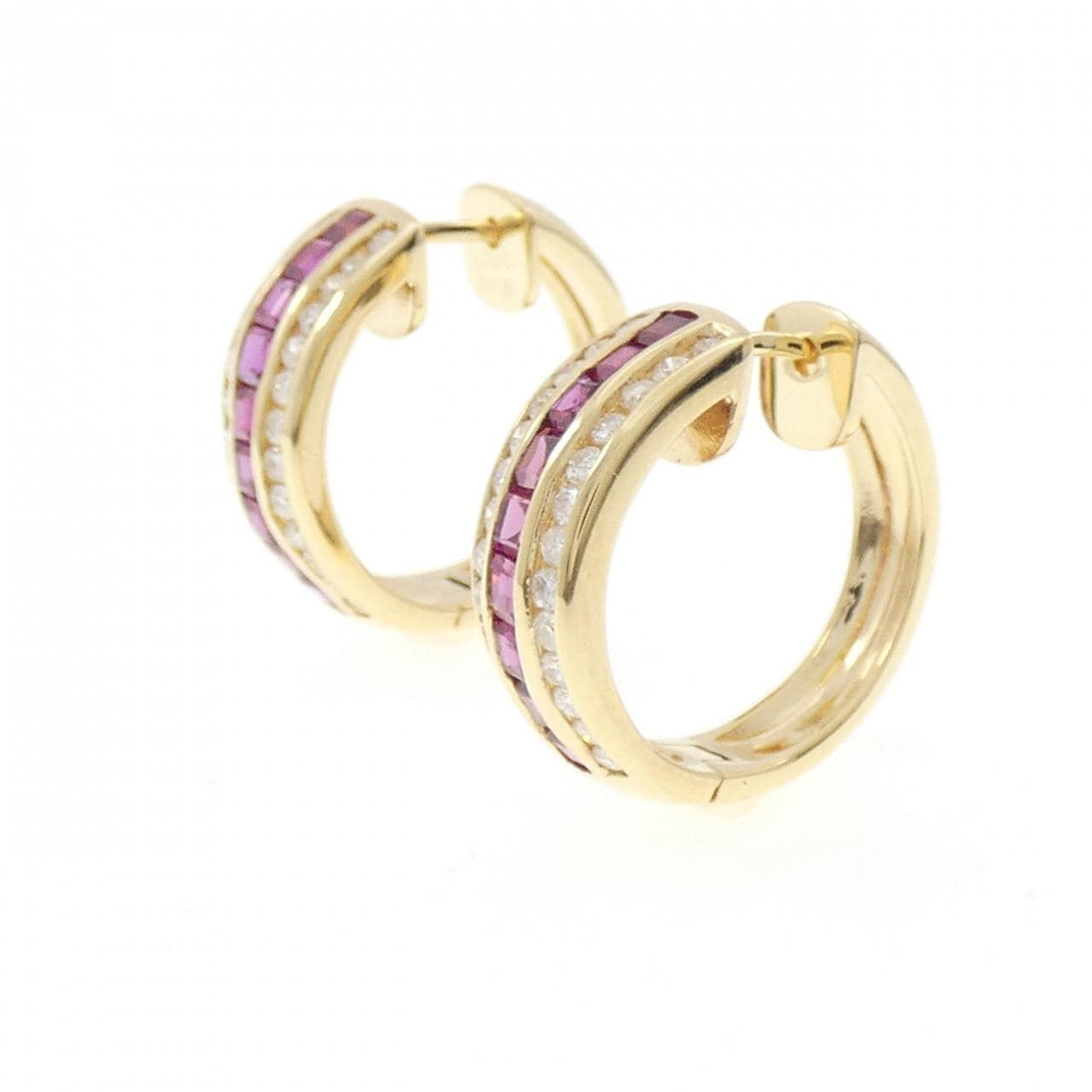 K18YG ルビー ピアス 2.09CT