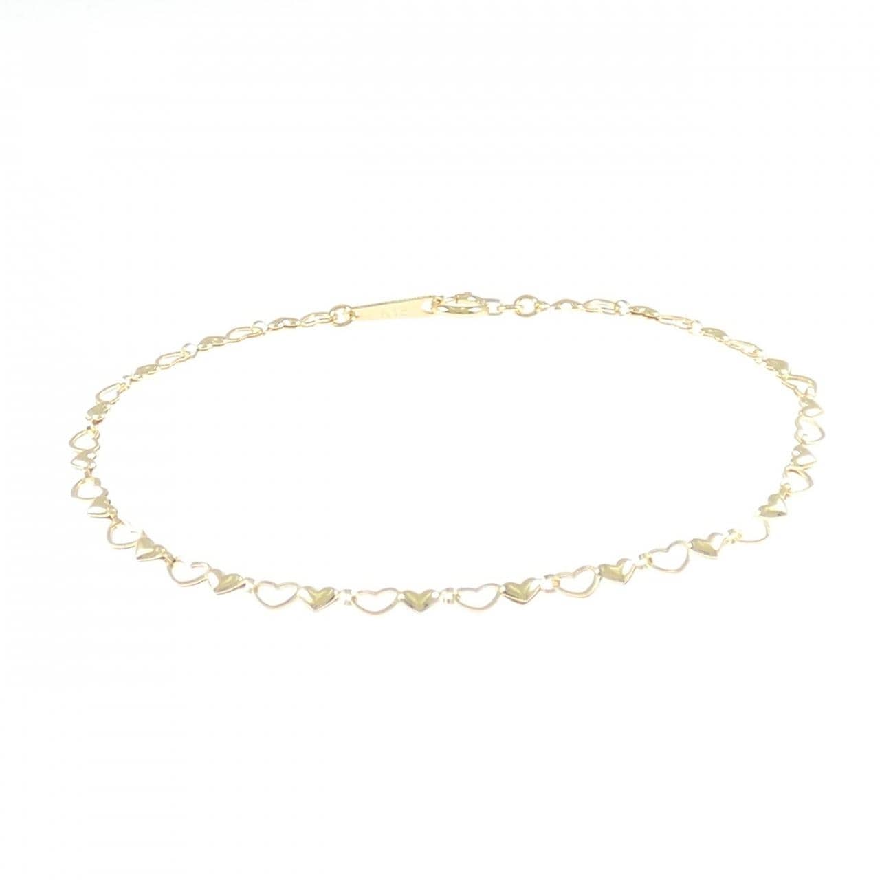 K18YG ハート ブレスレット