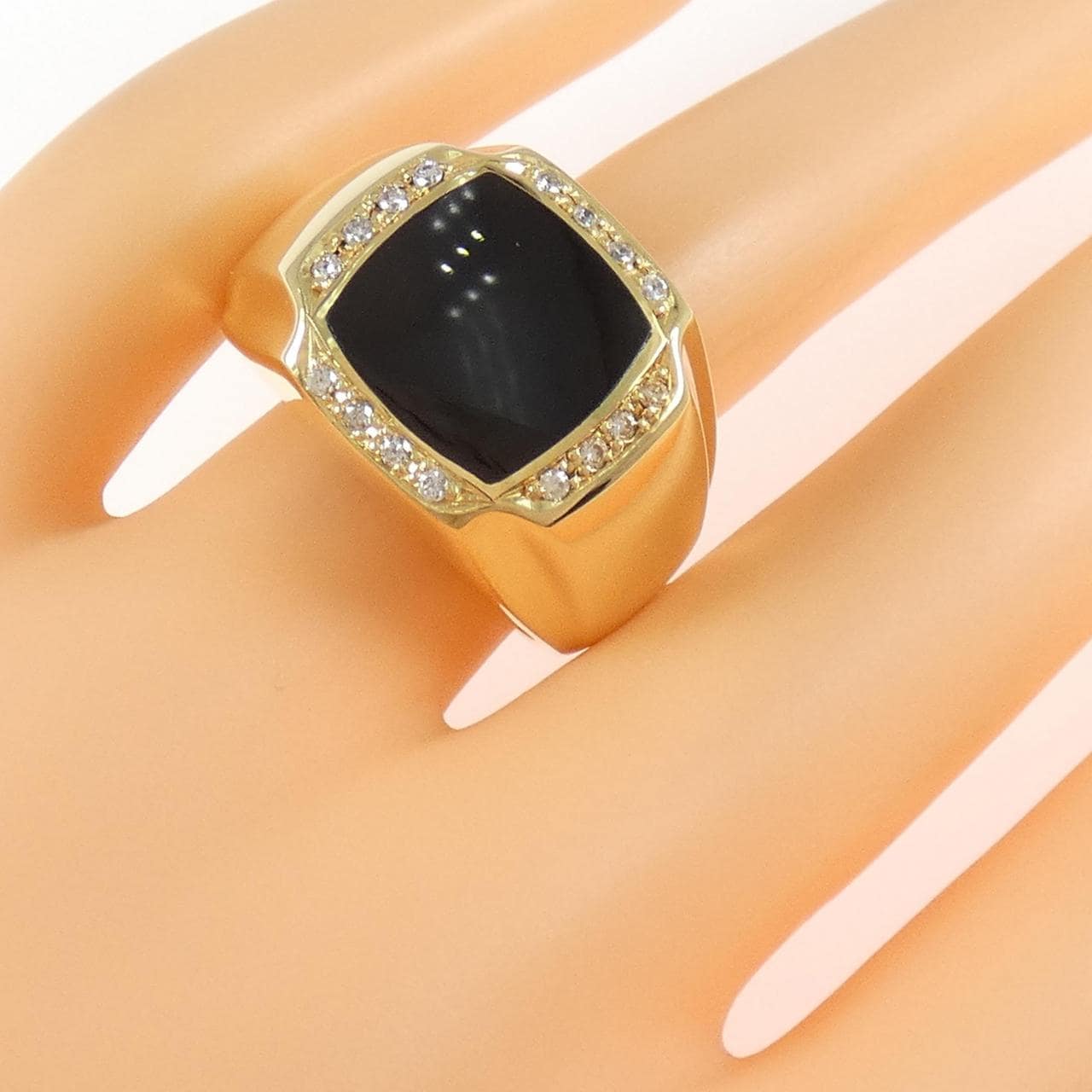 K18YG オニキス リング