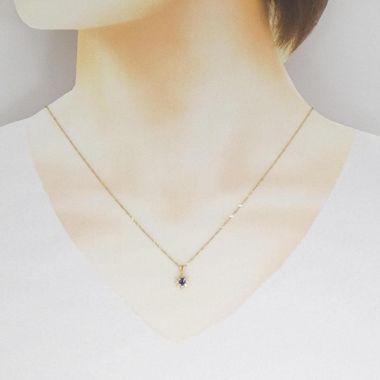 K18YG サファイヤ ネックレス