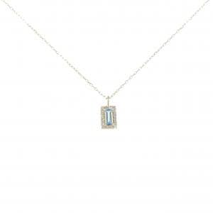 【新品】K18YG ブルートパーズ ネックレス 0.10CT