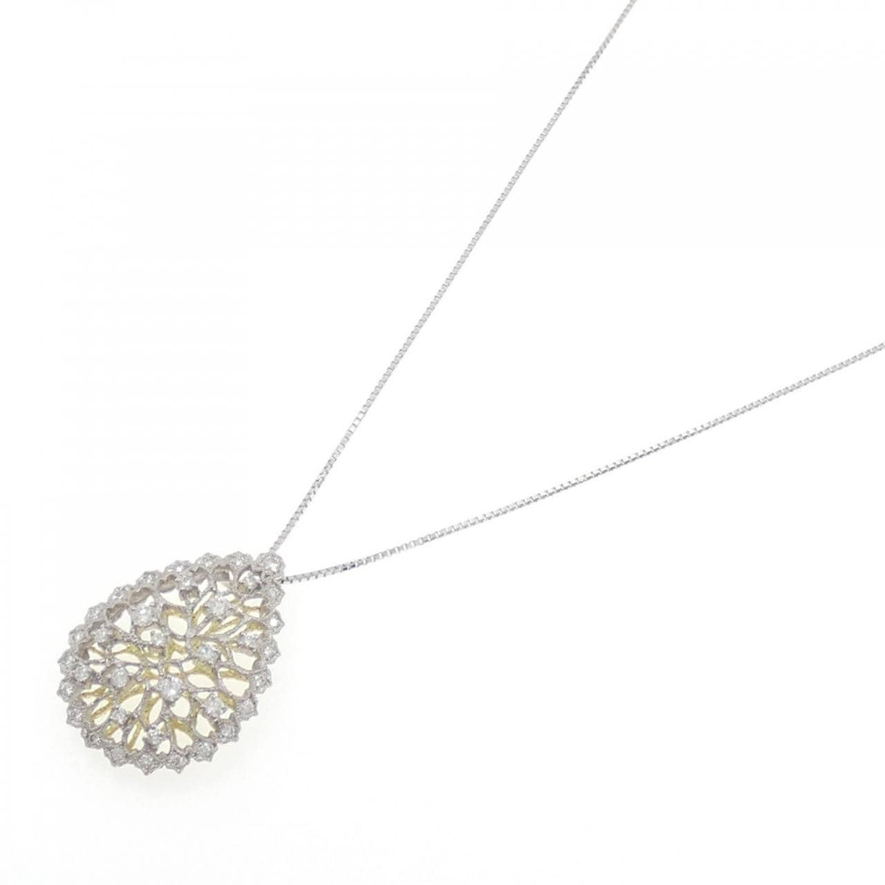 K18WG/K18YG ダイヤモンド ネックレス 1.09CT