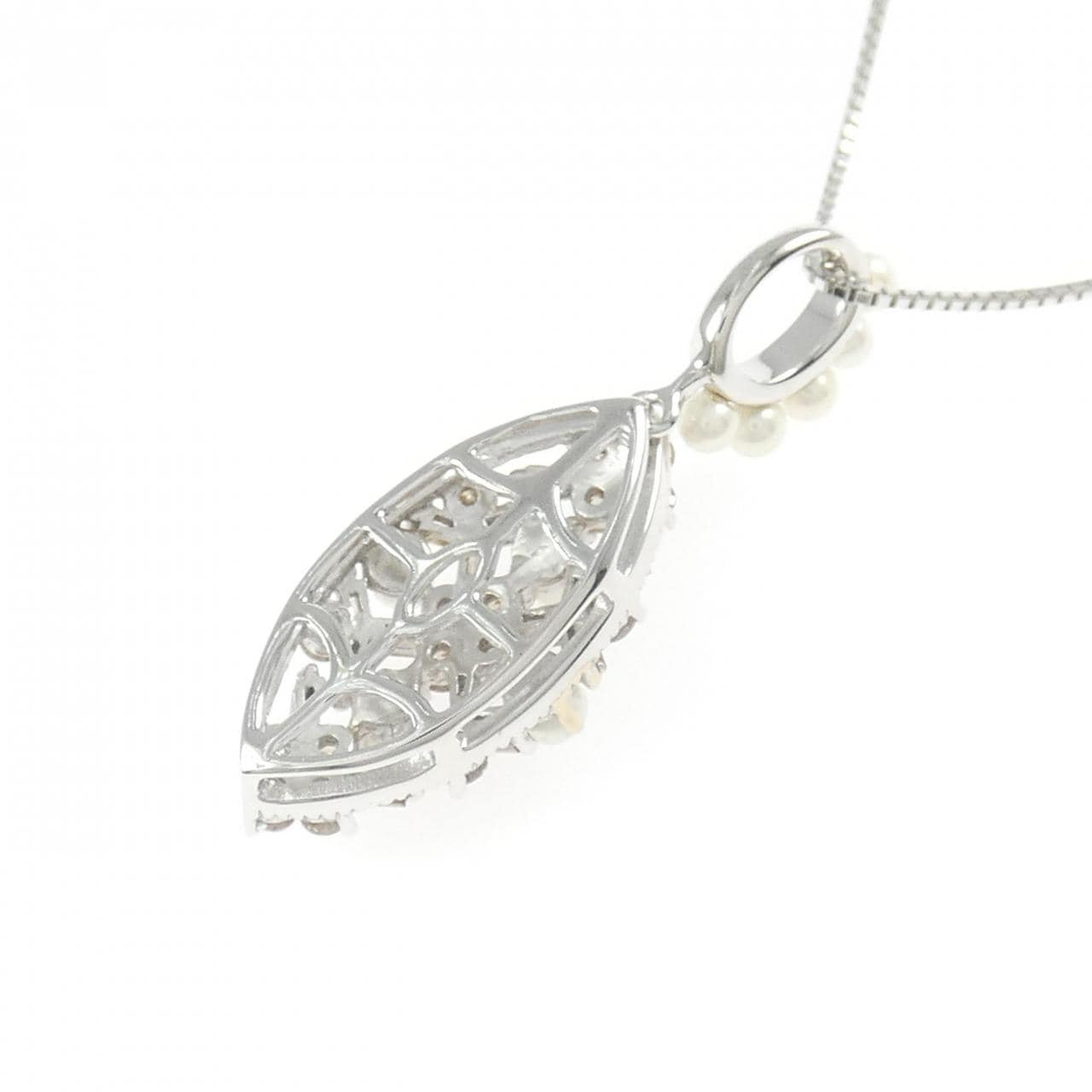 K18WG 淡水パール ネックレス