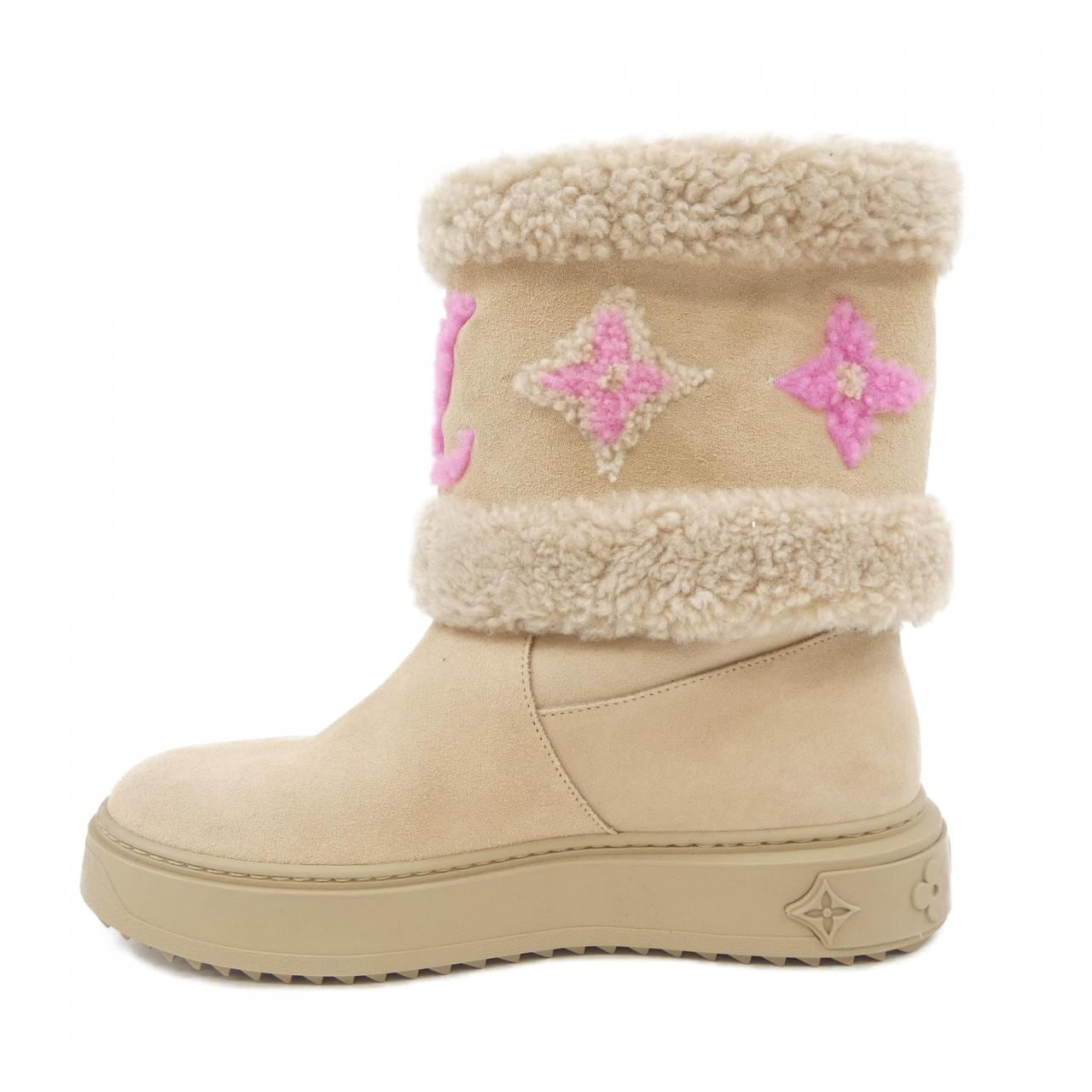 ルイヴィトン LOUIS VUITTON LVイニシャル、モノグラムフラワー スノードロップライン ブーツ