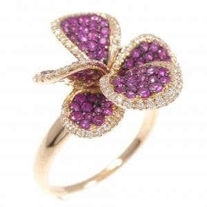 K18PG/K18BG ルビー リング 1.53CT