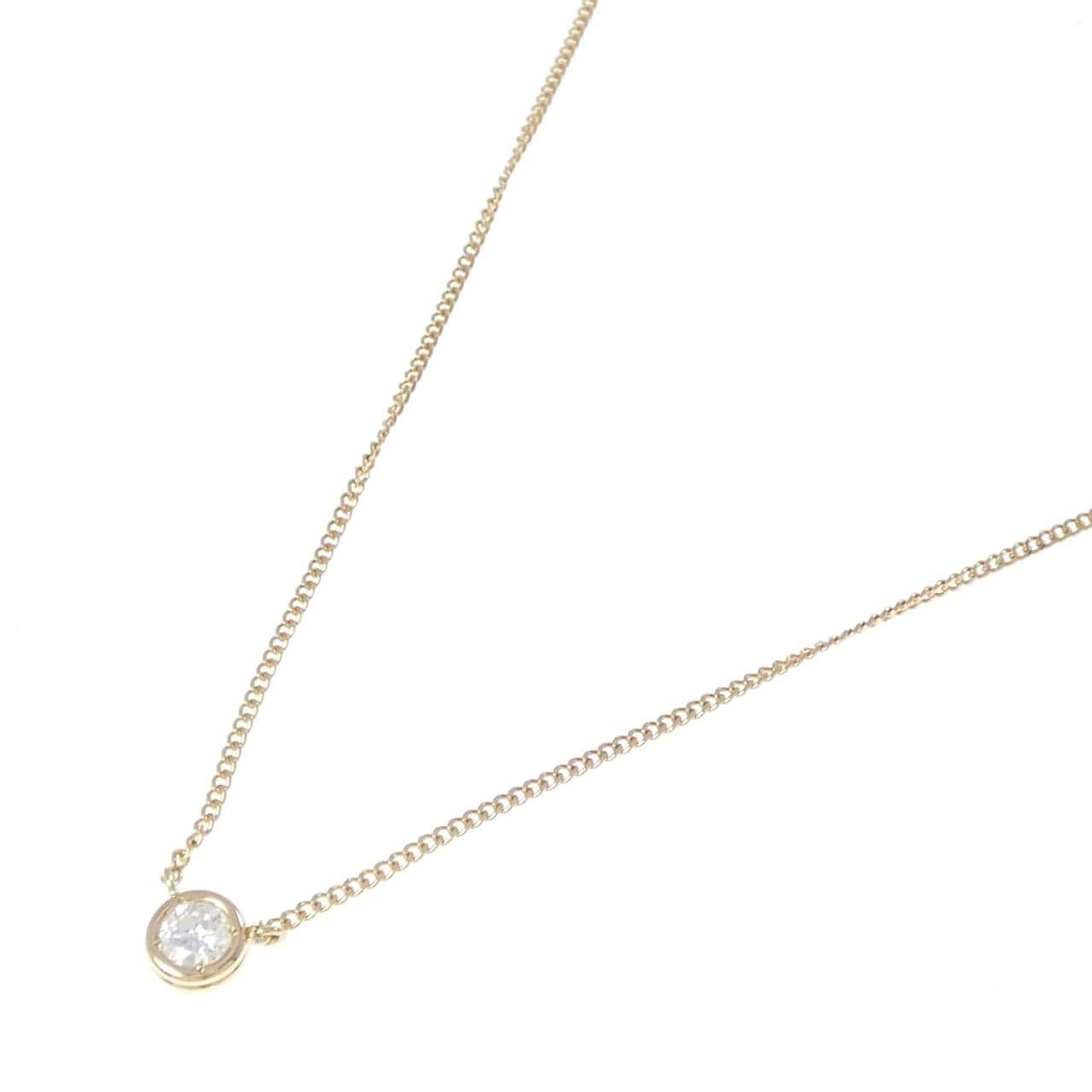 K18YG ソリティア ダイヤモンド ネックレス 0.14CT