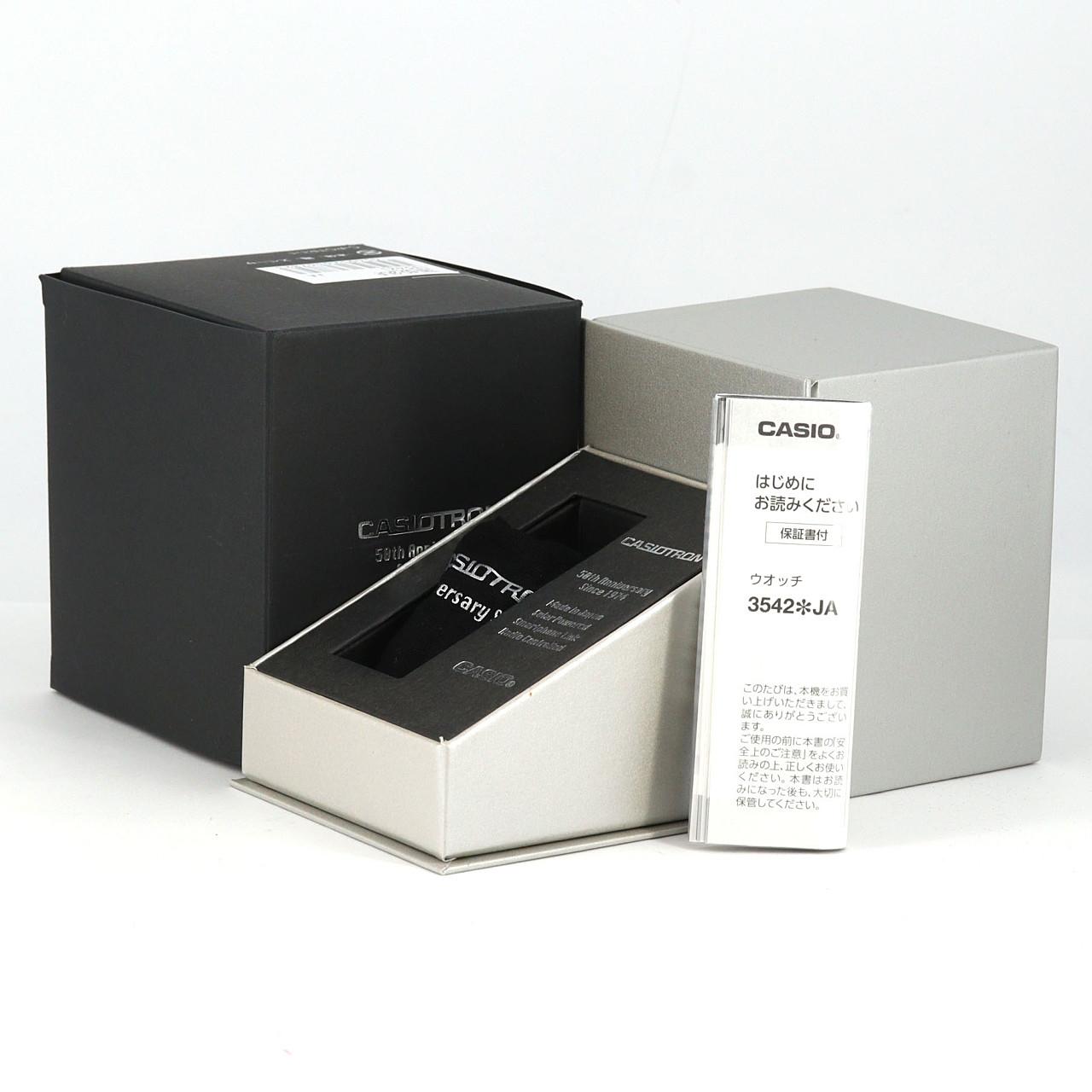 カシオ カシオトロン 電波時計 LIMITED TRN-50-2AJR SS ソーラークォーツ