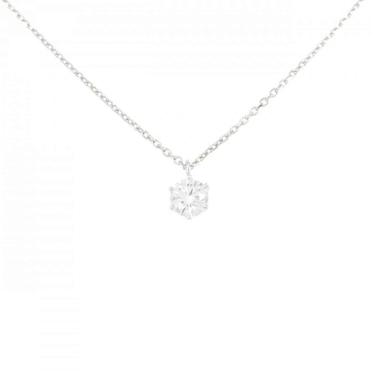 【新品】PT900/PT850 ダイヤモンド ネックレス 0.218CT D SI1 VG