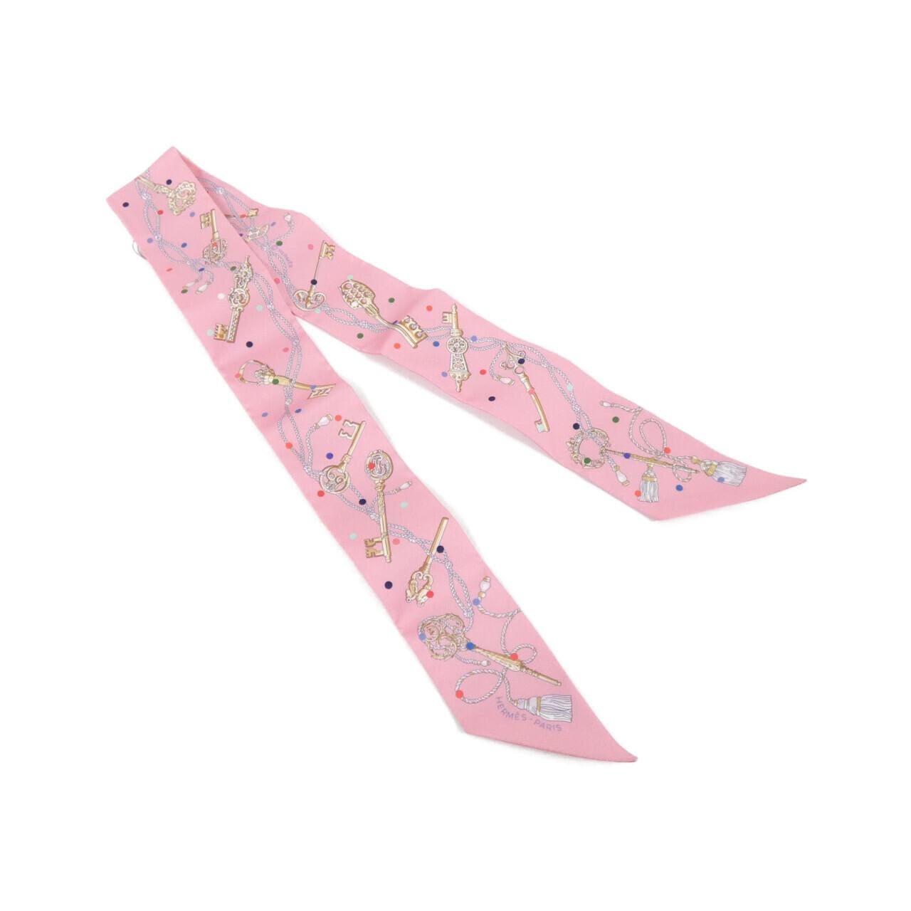 【未使用品】エルメス LES CLES A POIS ツイリー 063871S スカーフ