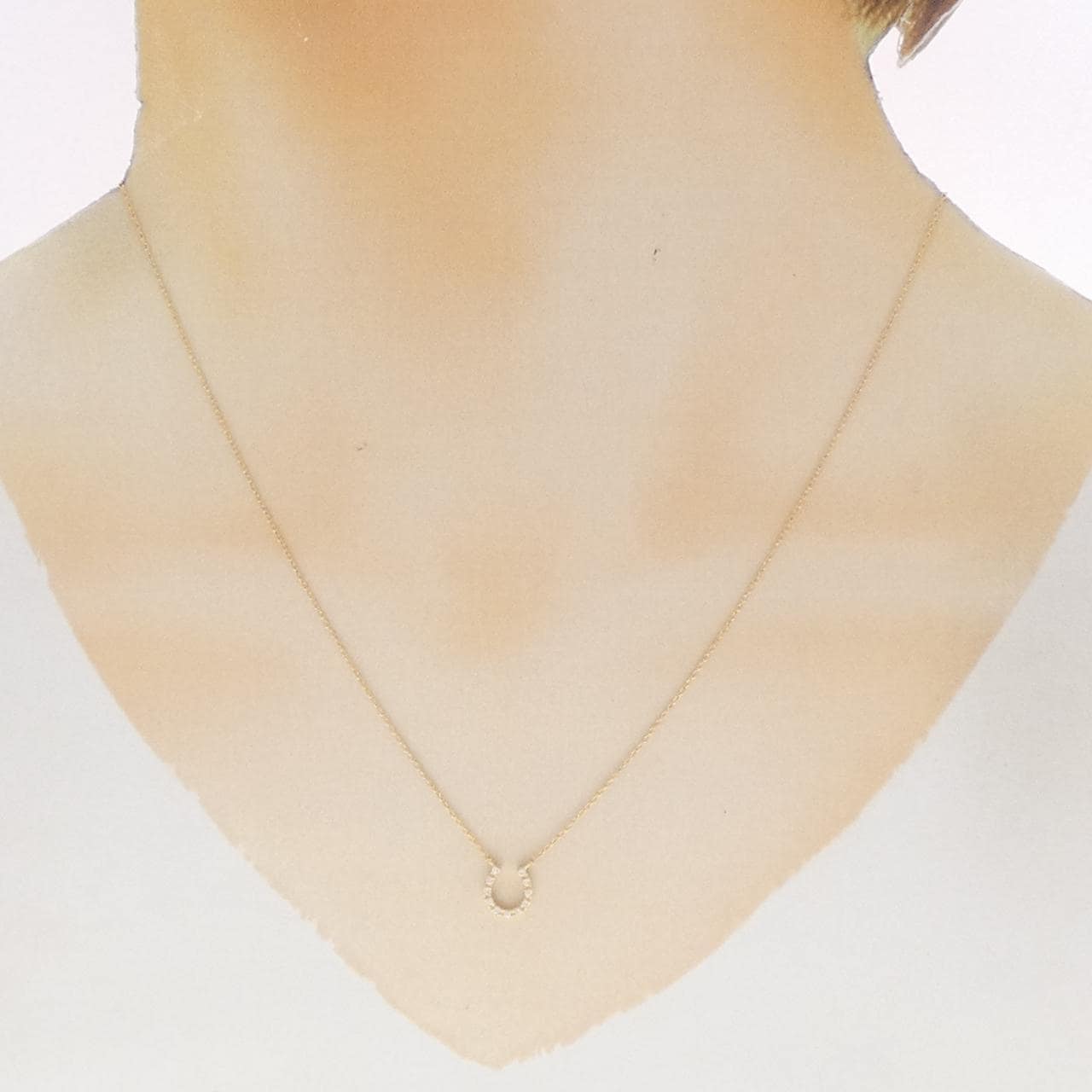 エテ ホースシュー ダイヤモンド ネックレス 0.04CT