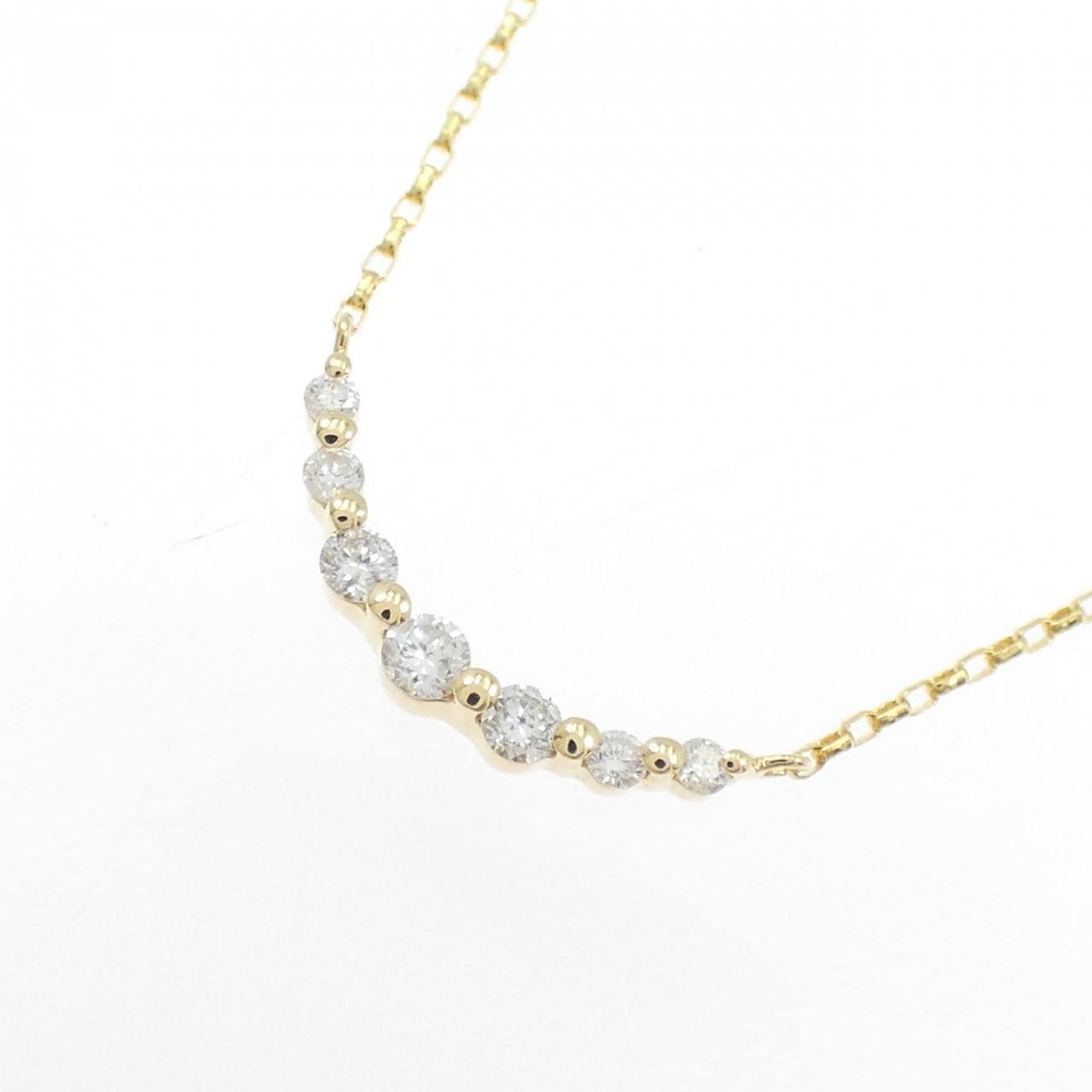 K18YG ダイヤモンド ネックレス 0.12CT
