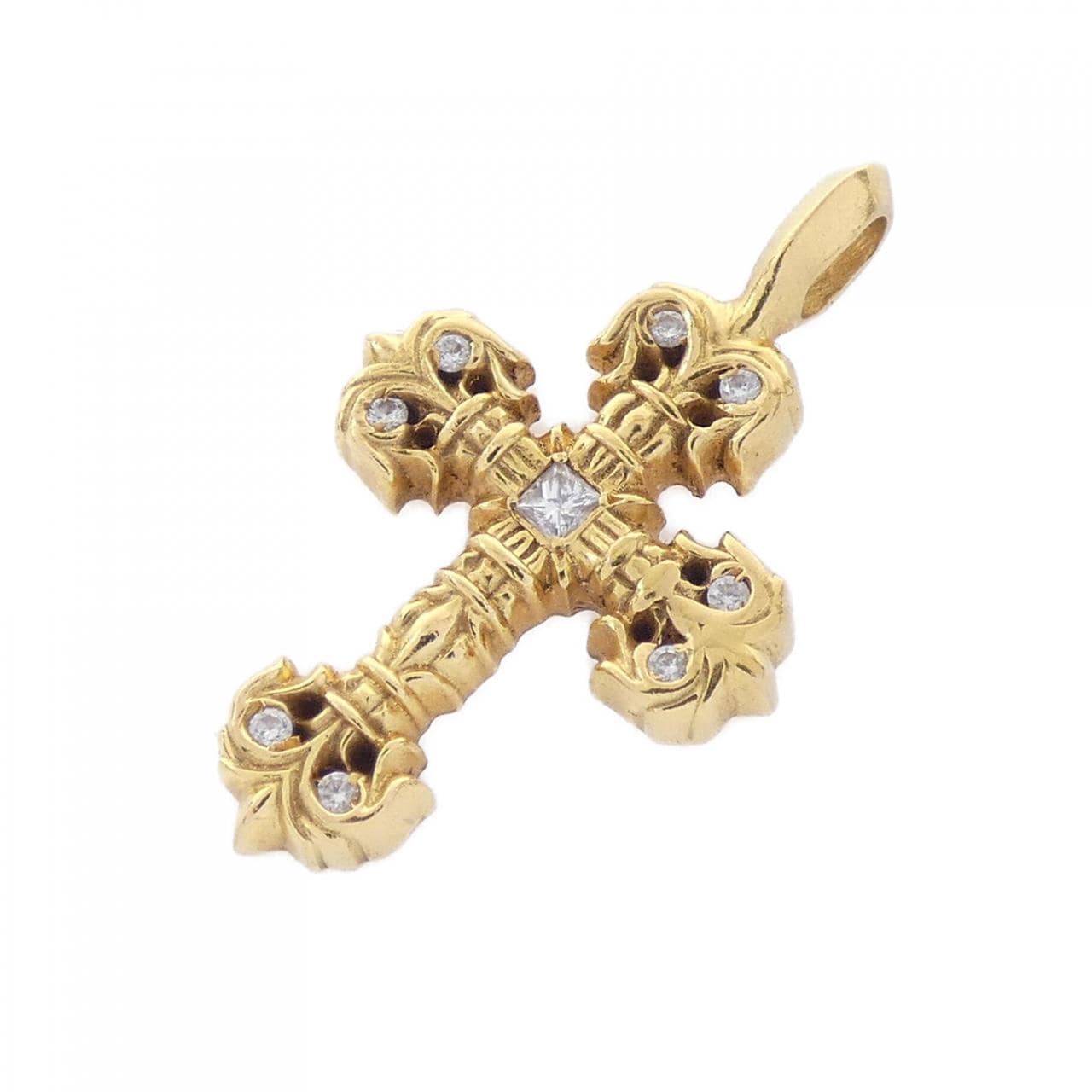 クロムハーツ CHROME HEARTS CHRM FILI CRS TNY P/DMND 2378 304 1800 9100 ペンダント