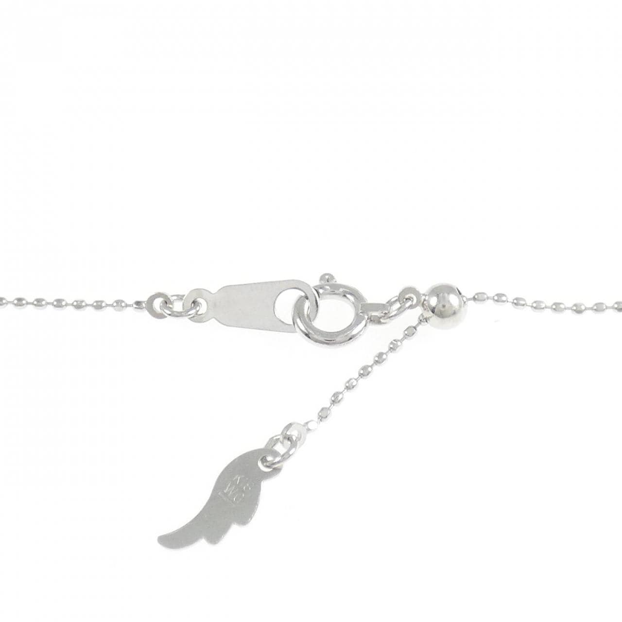 K18WG ハート ルビー ネックレス