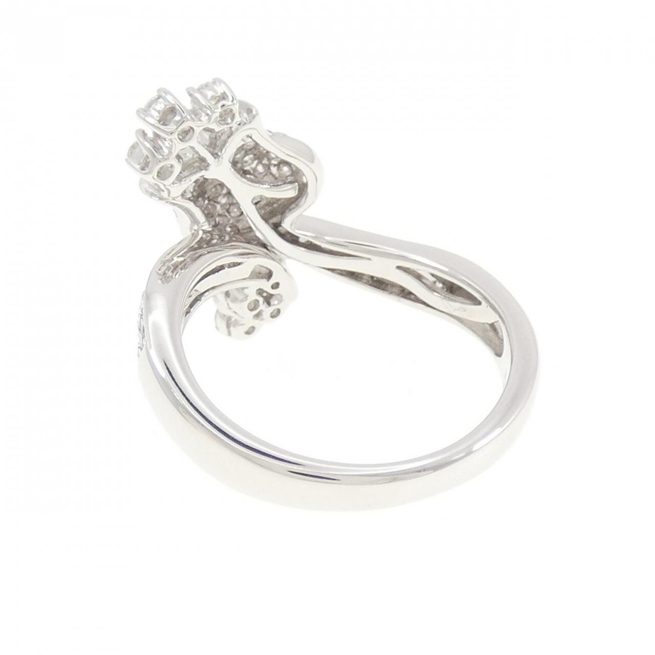 K18WG花朵鑽石戒指0.65CT