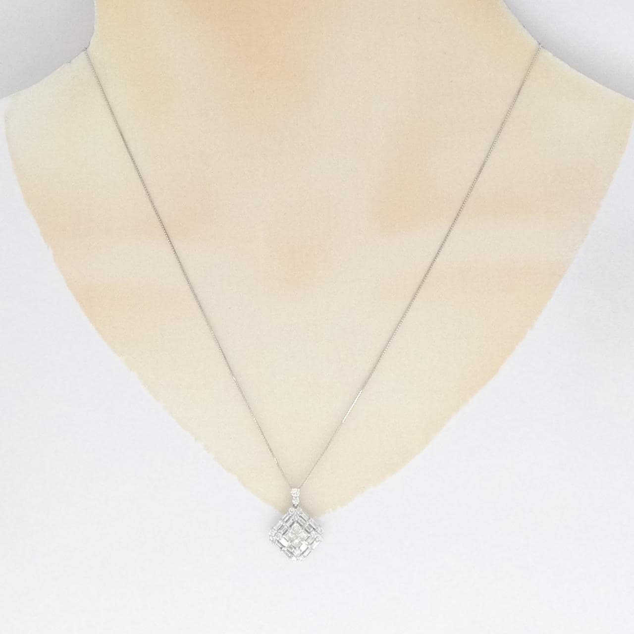 【新品】PT900/PT850 ダイヤモンド ネックレス 1.00CT