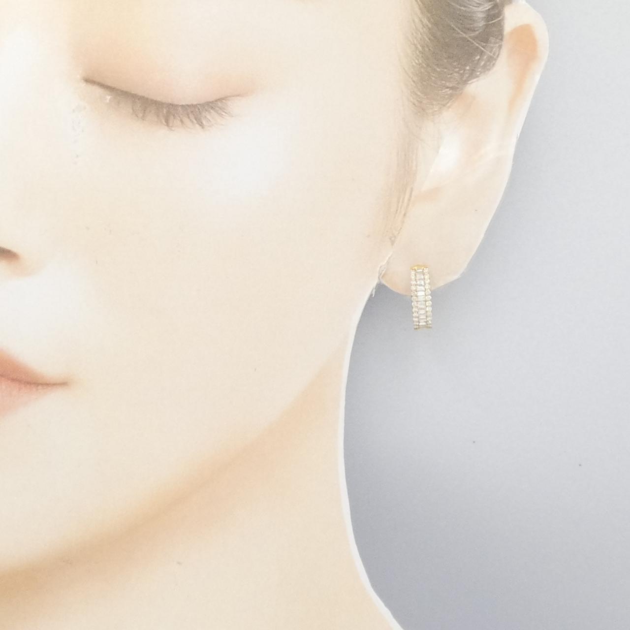 [BRAND NEW] K18YG Diamond earrings 0.70CT