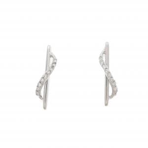 K18WG ダイヤモンド ピアス