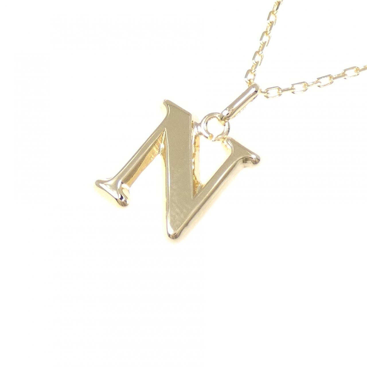 K18YG イニシャルN ネックレス
