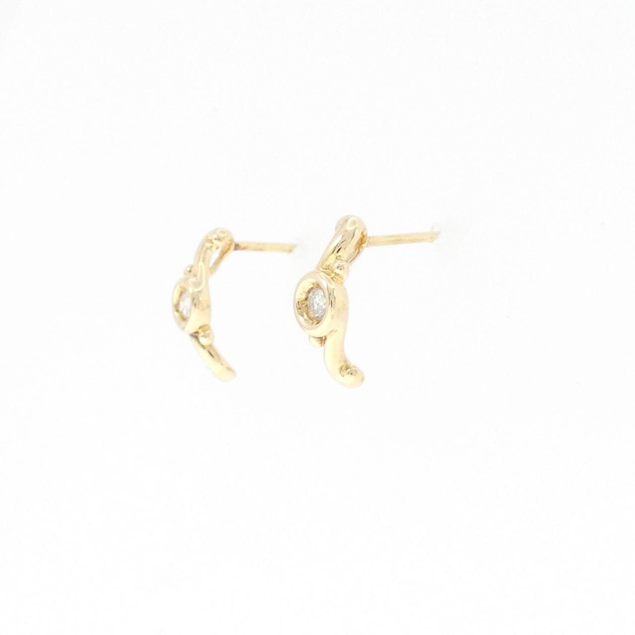 K18YG ダイヤモンド ピアス 0.06CT
