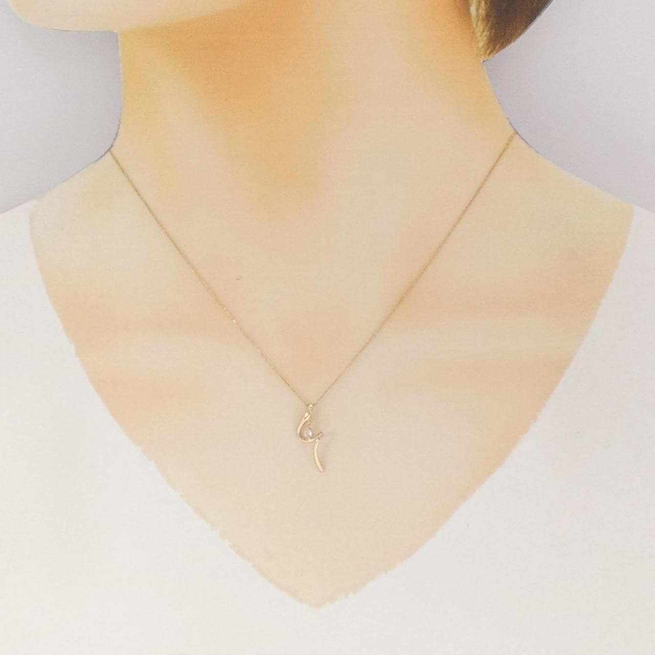 K18PG ダイヤモンド ネックレス 0.05CT