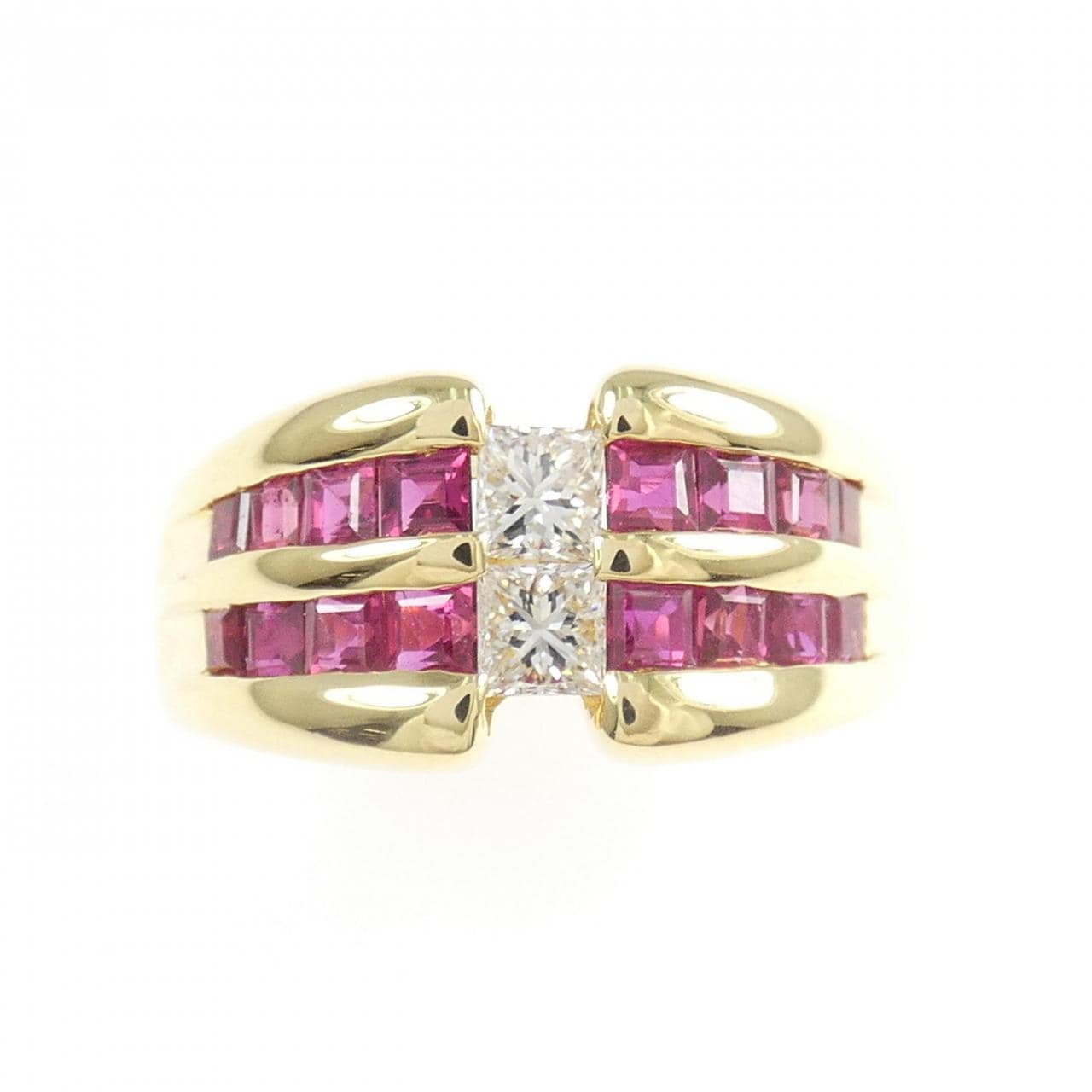 K18YG ルビー リング 1.22CT
