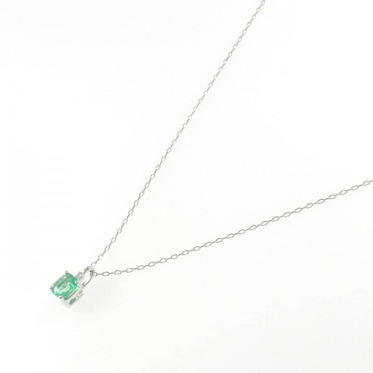 PT950 エメラルド ネックレス 0.30CT