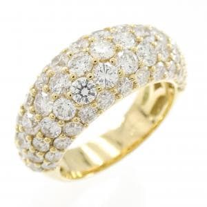 K18YG ダイヤモンド リング 3.01CT