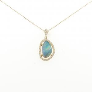 K18YG ブラックオパール ネックレス 1.75CT