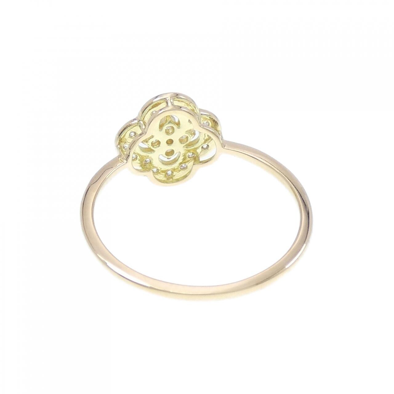[Remake] K18YG flower Diamond ring 0.20CT