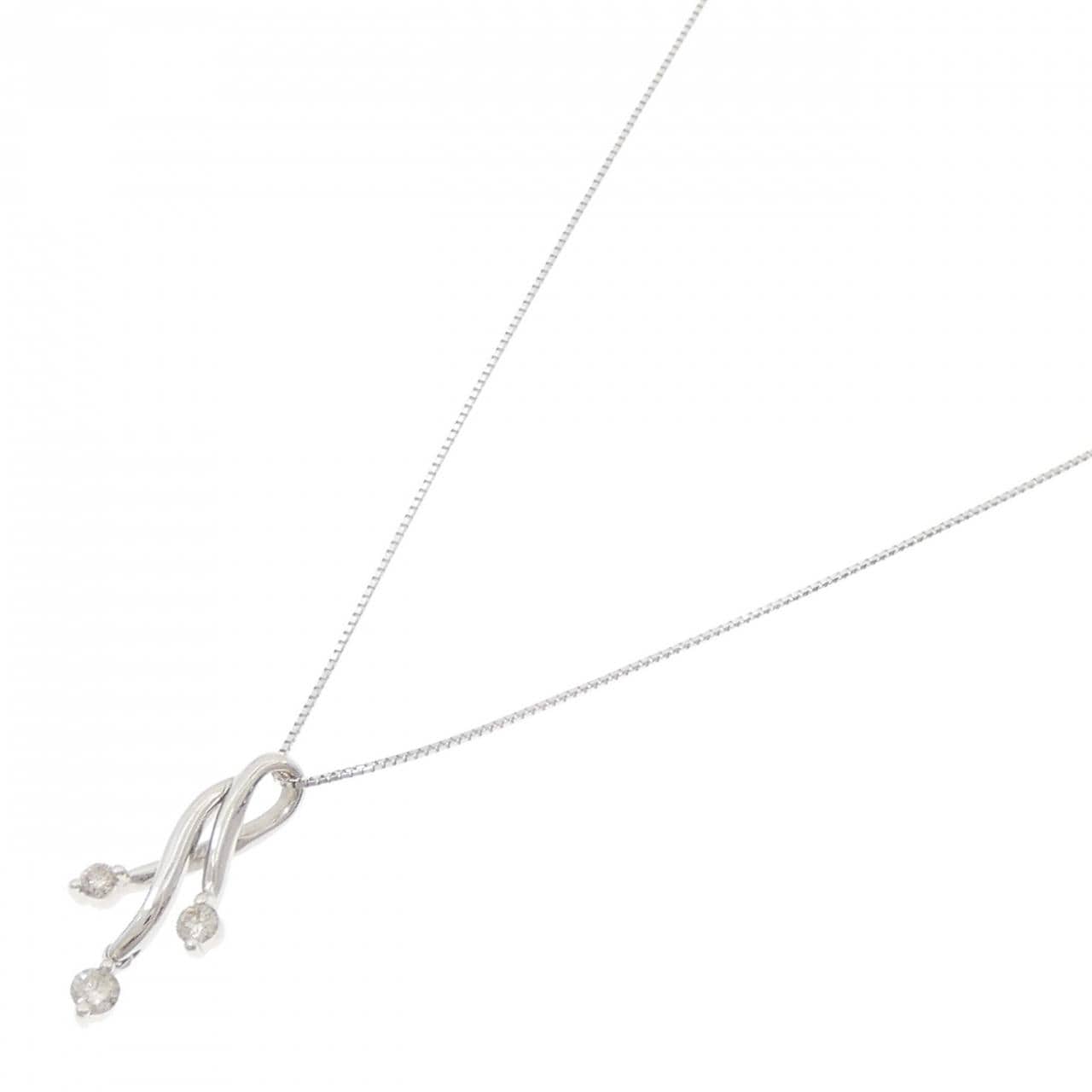 K18WG ダイヤモンド ネックレス 0.30CT