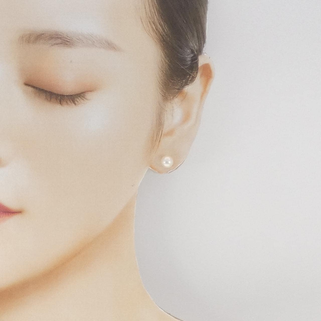 K14WG アコヤパール ピアス 6.9mm