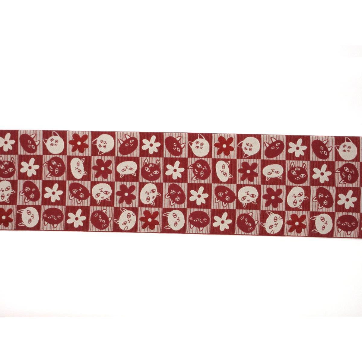 【新品】半幅帯　猫