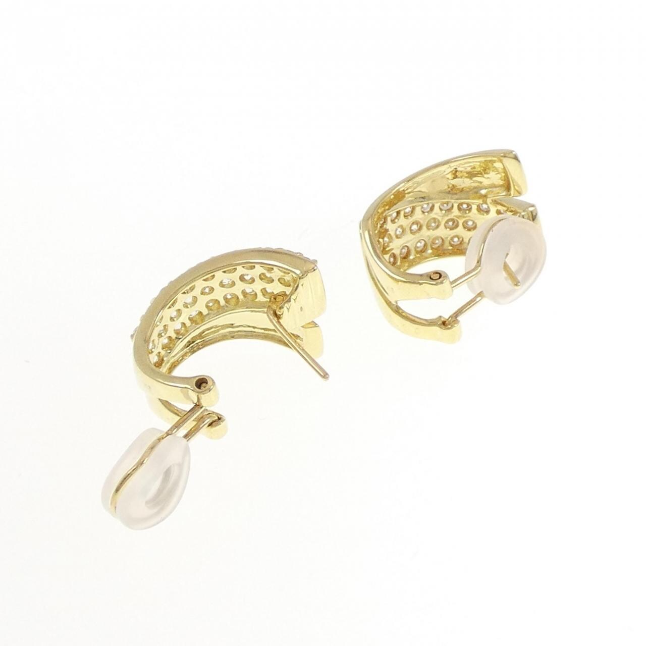 K18YG パヴェ ダイヤモンド ピアス/イヤリング 2.00CT