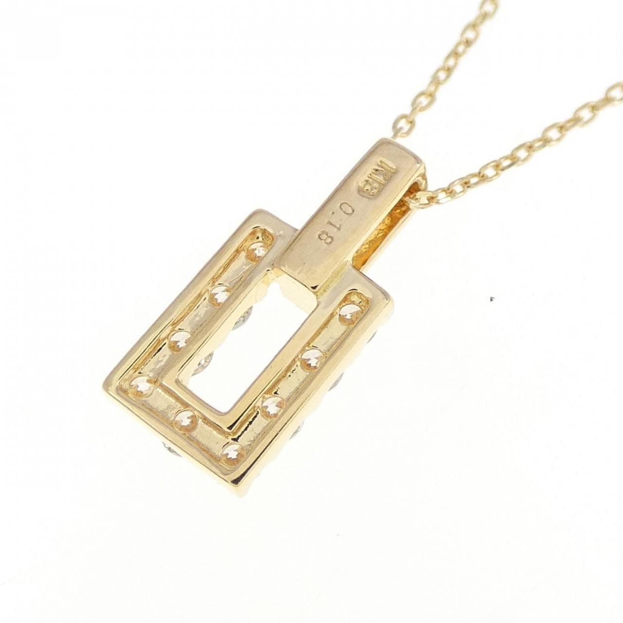 K18YG ダイヤモンド ネックレス 0.18CT