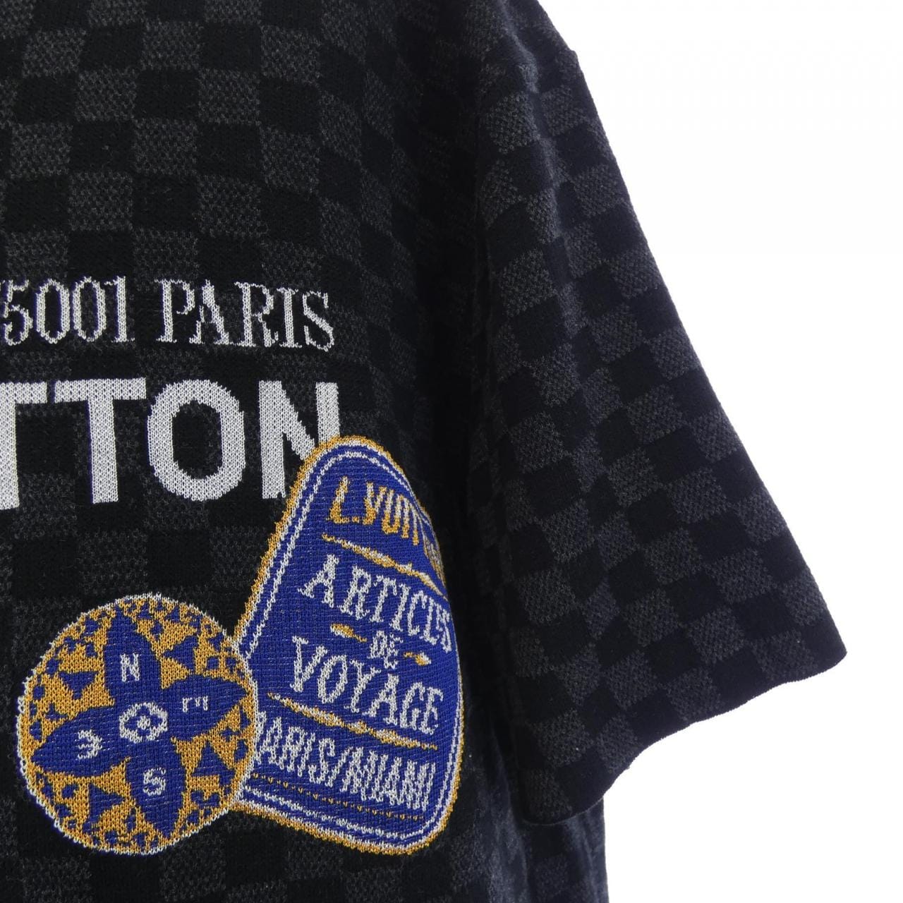 ルイヴィトン LOUIS VUITTON ダミエ ショートスリーブ シグネチャークルーネック HTN10WUQH ニット