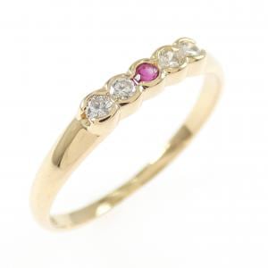 K18YG ルビー リング