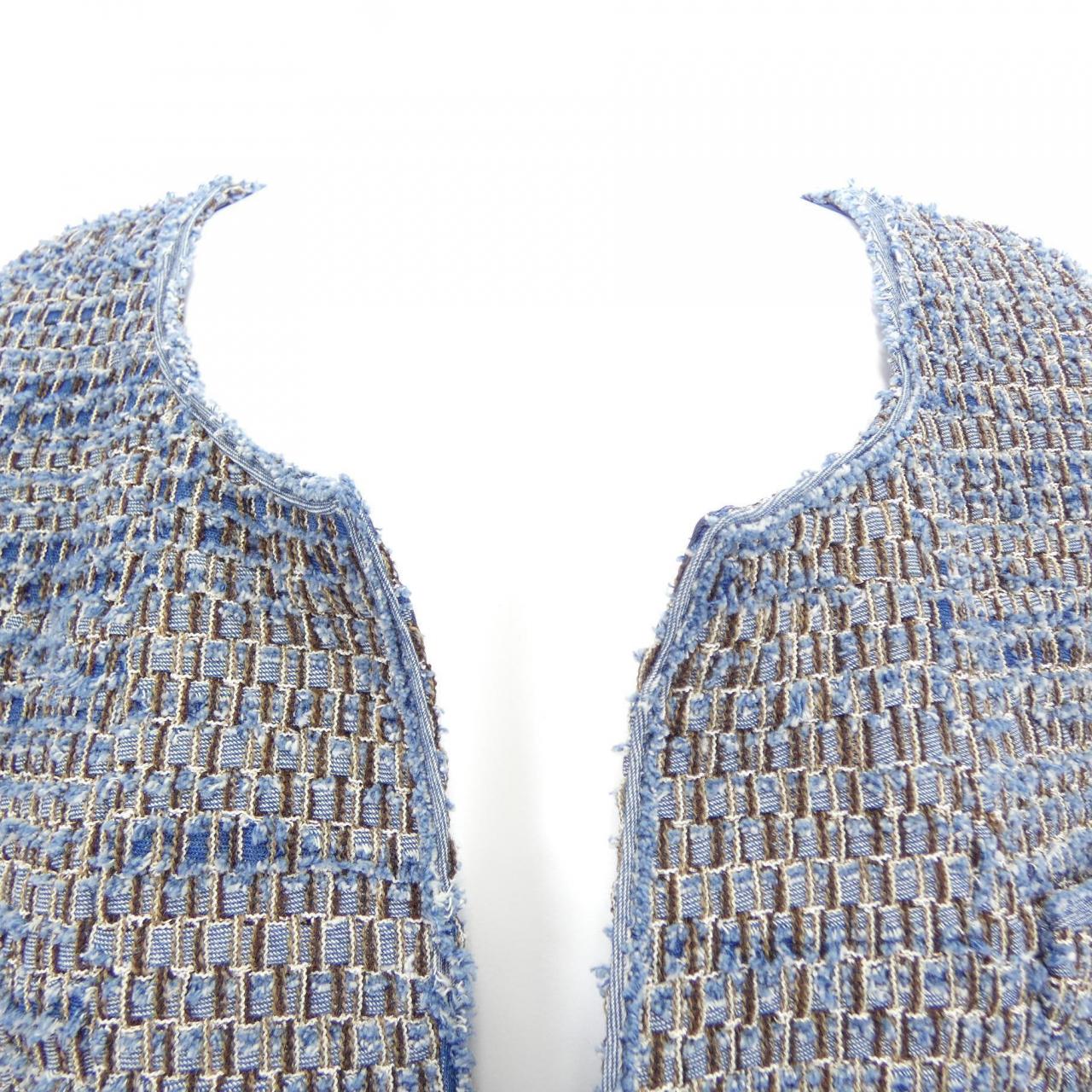 【ヴィンテージ】シャネル CHANEL P21052V12411 03P ノーカラージャケット