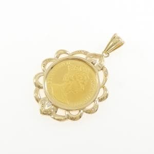 K18YG(枠) ダイヤモンド コイン 0.10CT