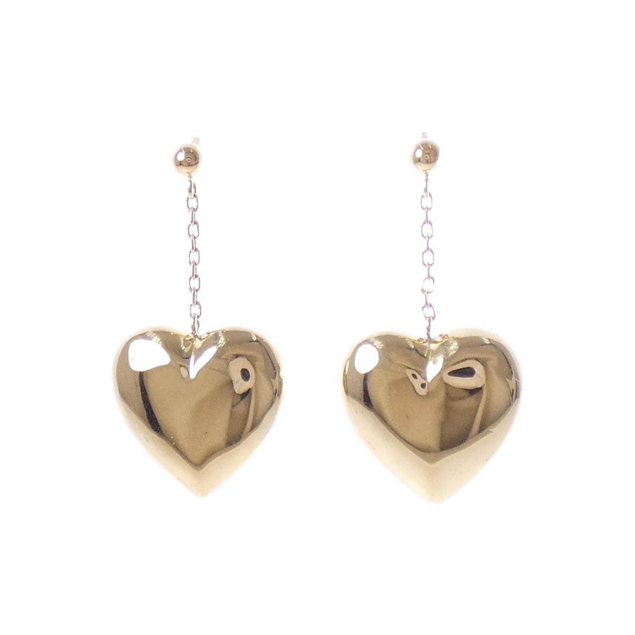 K18YG ハート ピアス