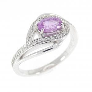 K18WG サファイヤ リング 0.61CT