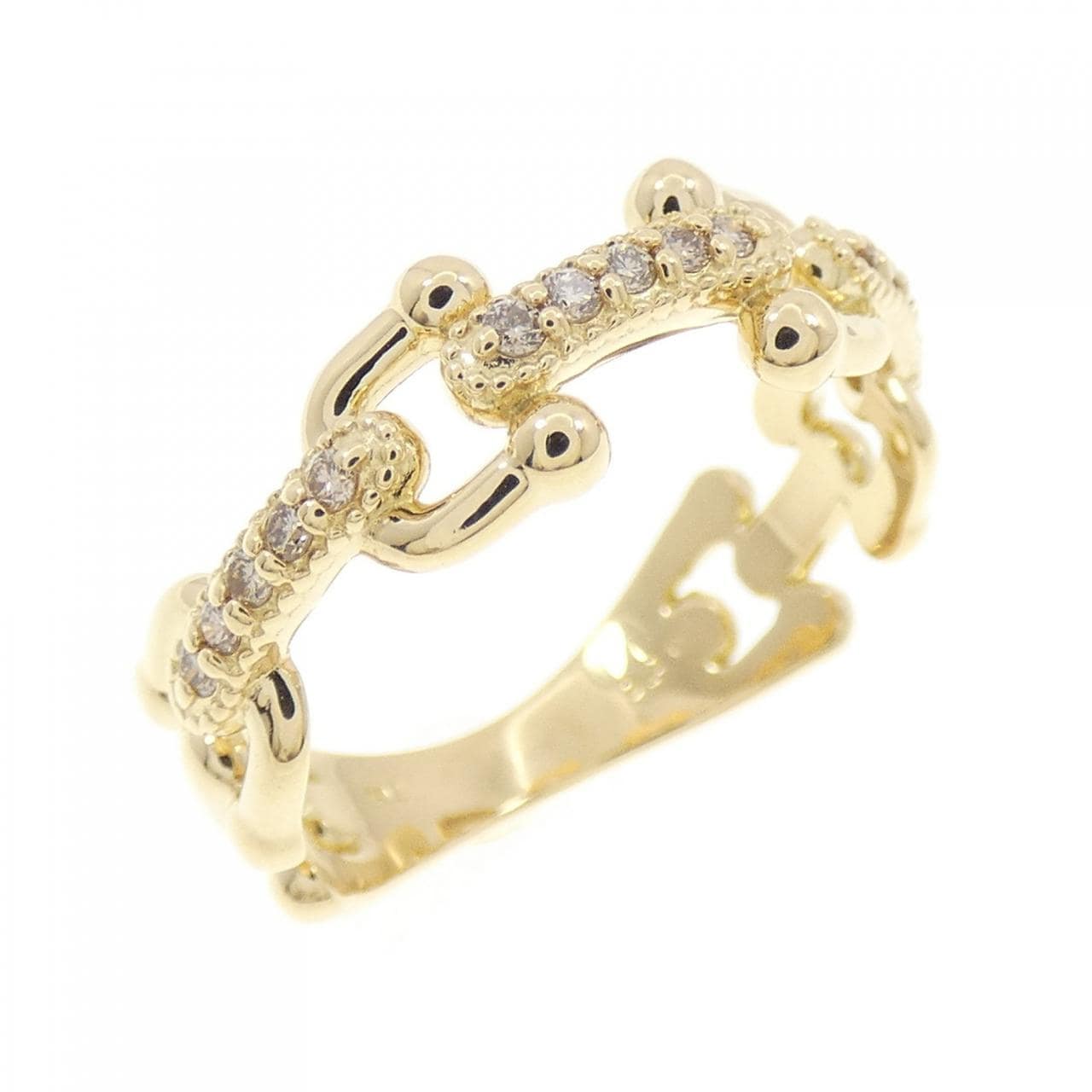 K18YG ダイヤモンド リング 0.10CT