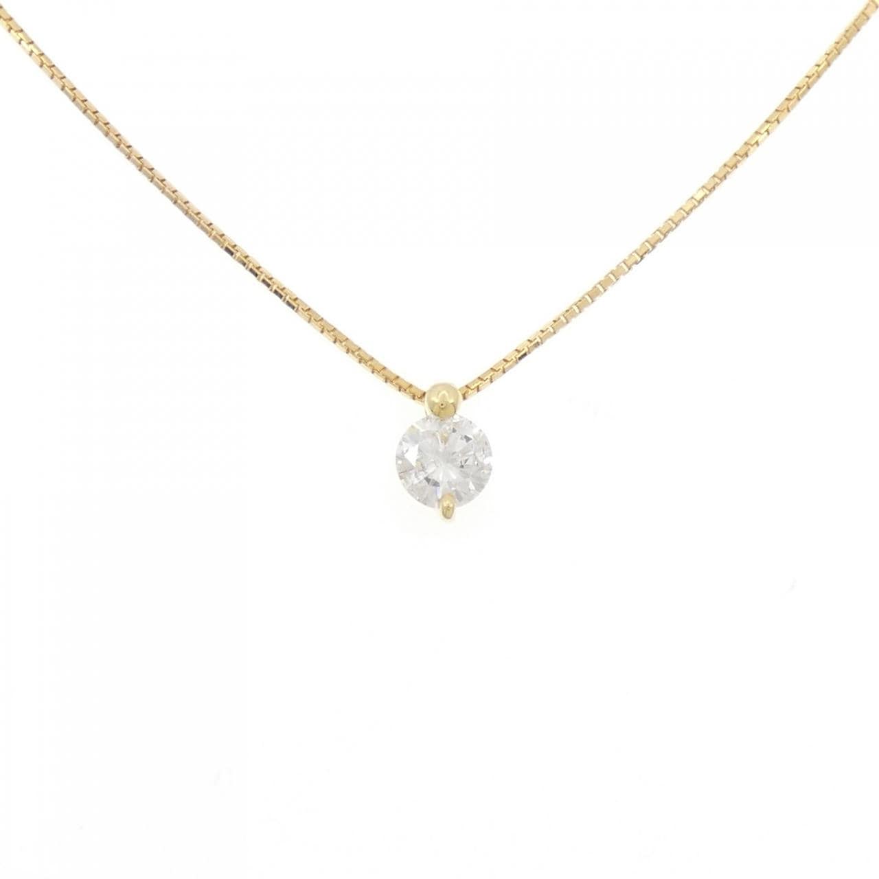 K18YG ソリティア ダイヤモンド ネックレス 0.841CT