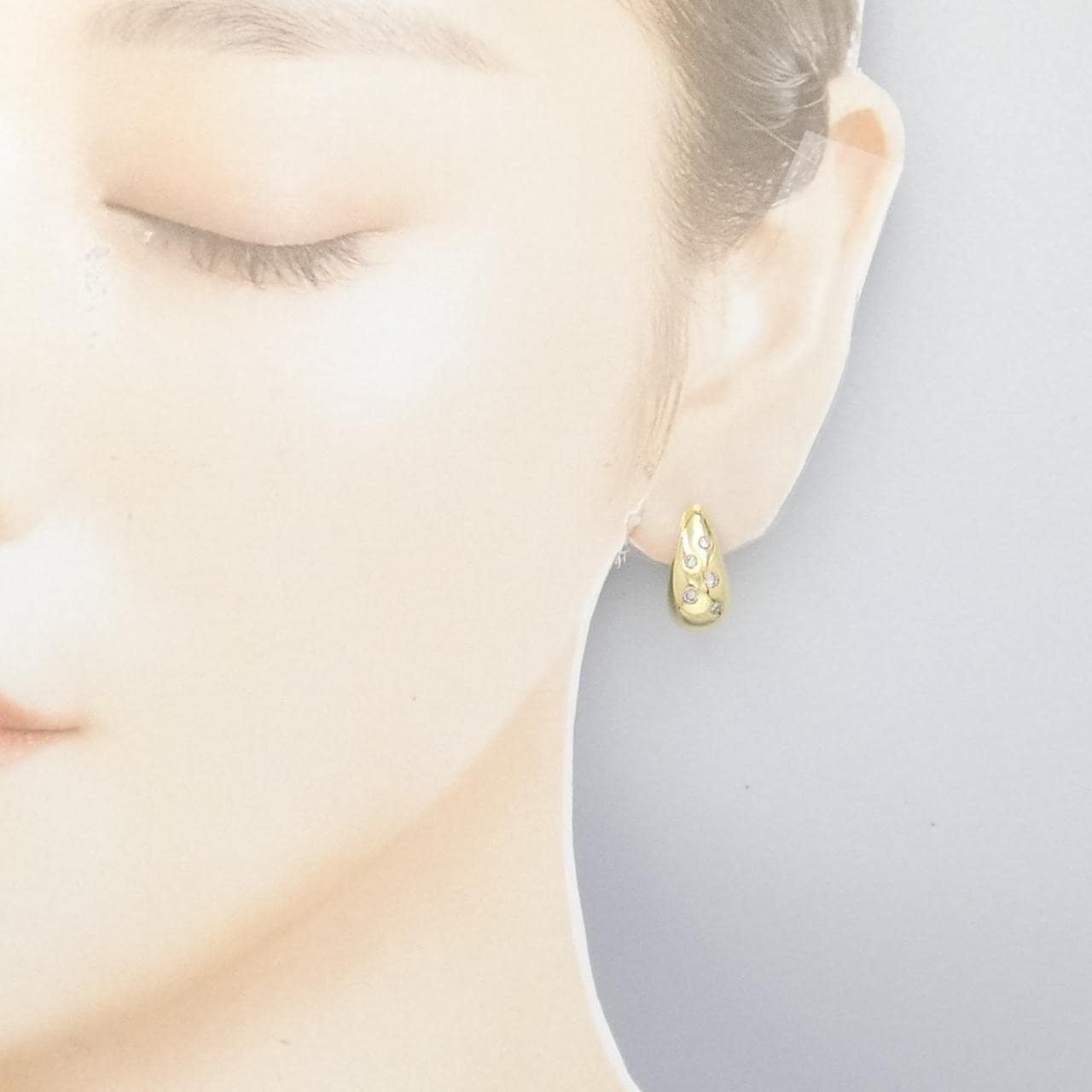 K18YG钻石耳环 0.26CT