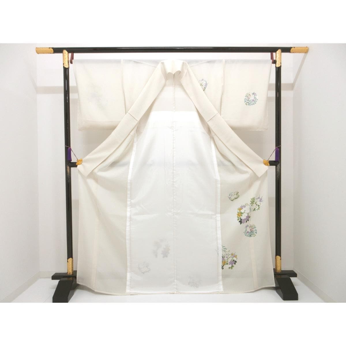 【新品】単衣　駒絽訪問着　友禅加工ボカシ染
