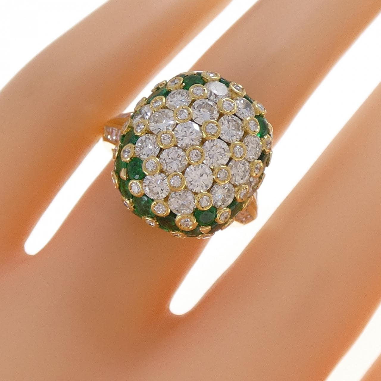 750YG エメラルド リング