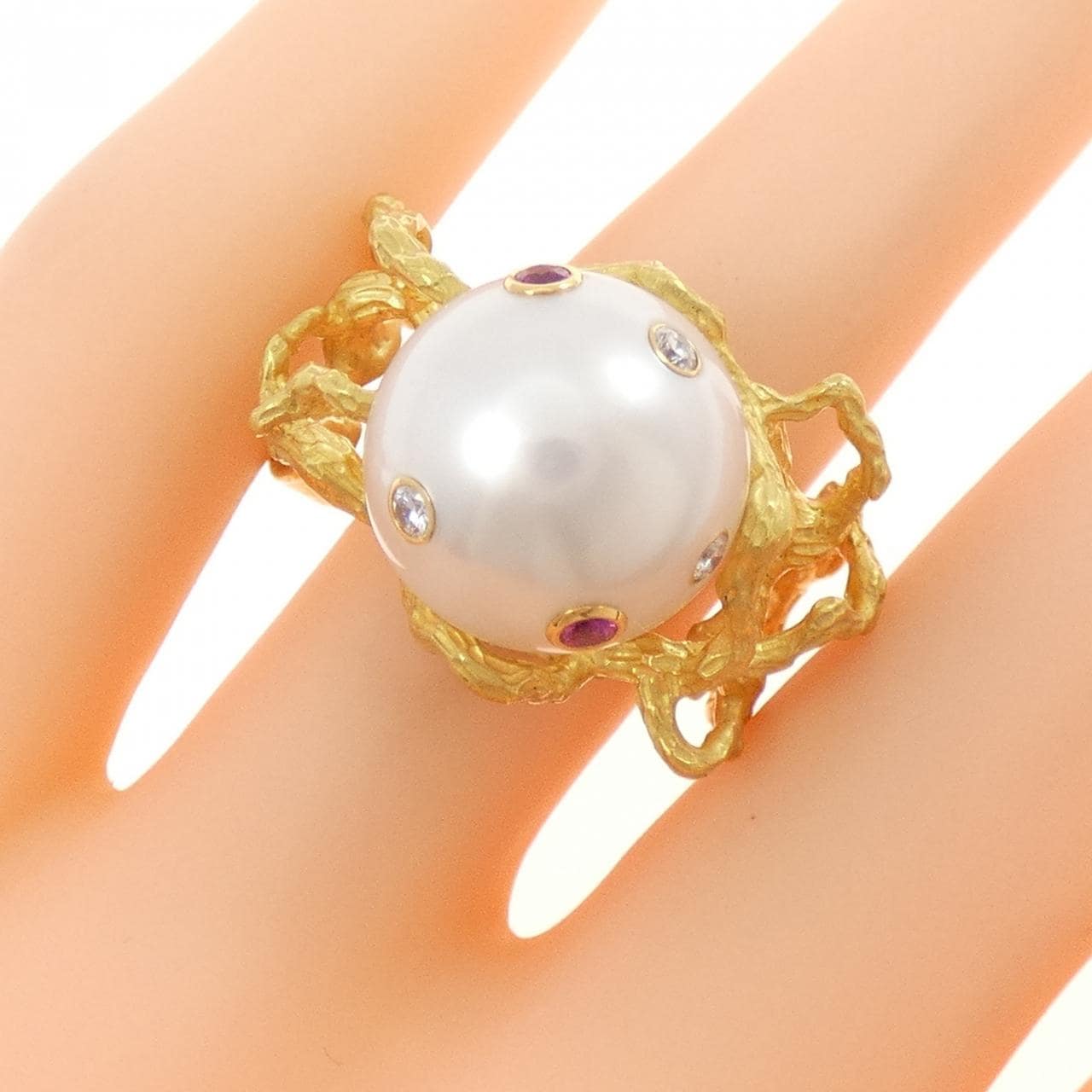 K18YG カラーストーン リング