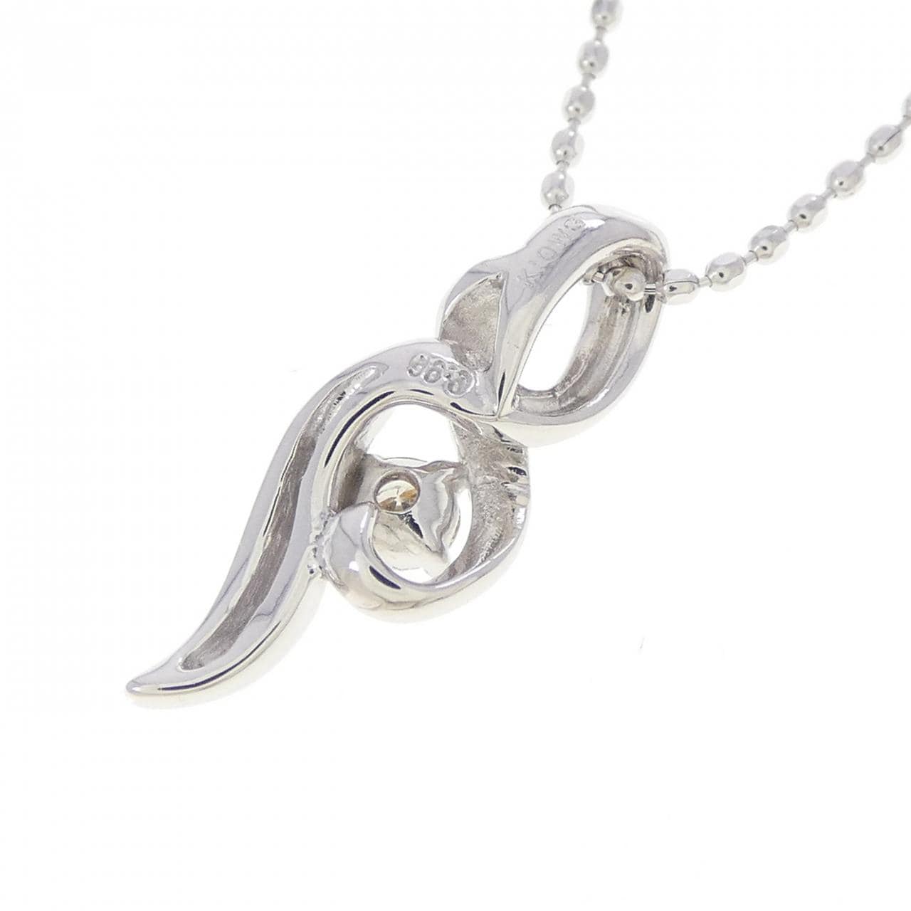 K10WG ダイヤモンド ネックレス 0.06CT