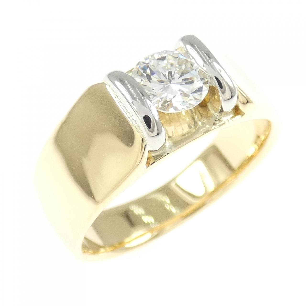 K18YG/PT900 ダイヤモンド リング 0.58CT