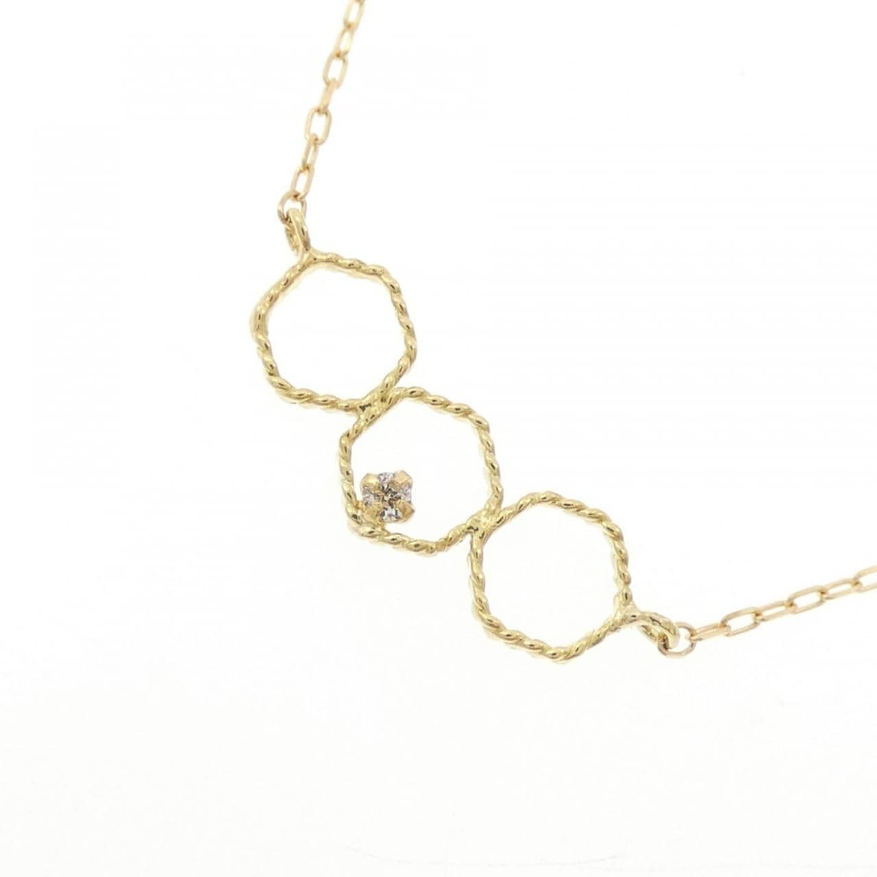K18YG ダイヤモンド ネックレス 0.01CT